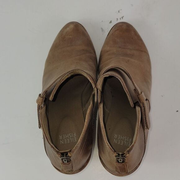 Eileen Fisher Ives Tumbled Nubuck Leather Bootie - Picture 13 of 15